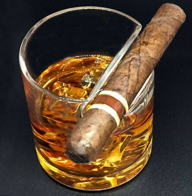 Cigar Holder Whiskey Glasses