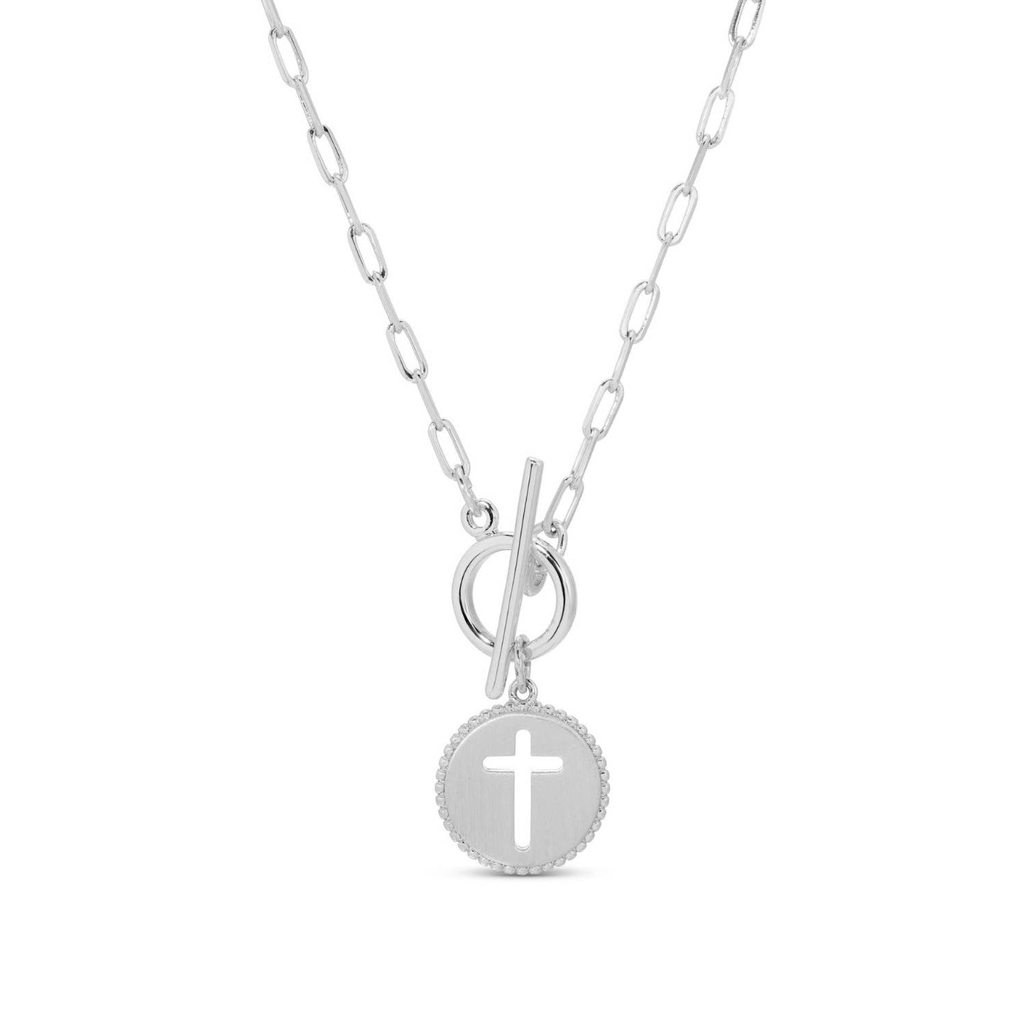 Collar con clip en forma de cruz