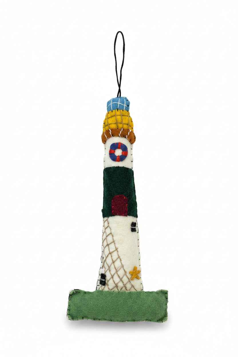 Lighthouse Green Ornament