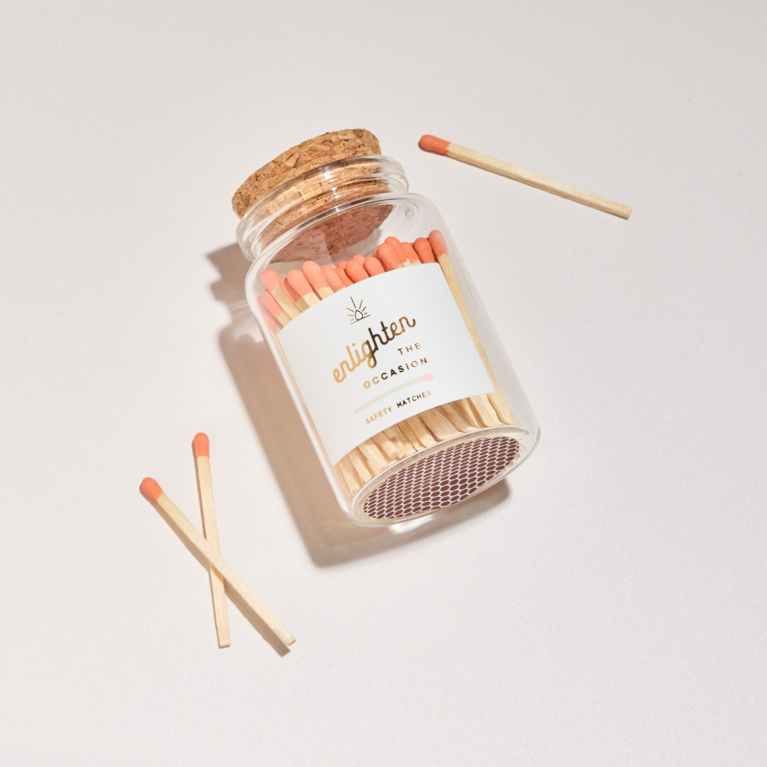 Lux Mini Match Corked Vial with Tangerine Matchsticks