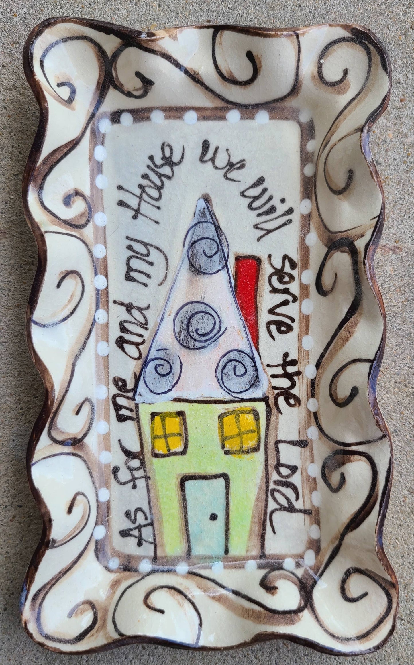 Small Rectangle Plate (Swirl As For Me)