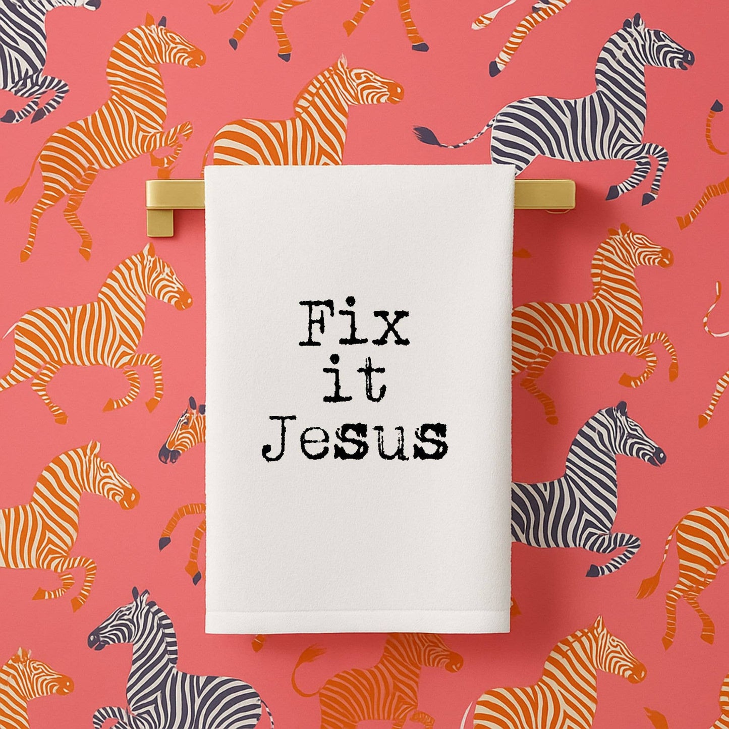 Aspen Lane - Fix It Jesus | Funny Gift Towel stocking stuffer friend gift