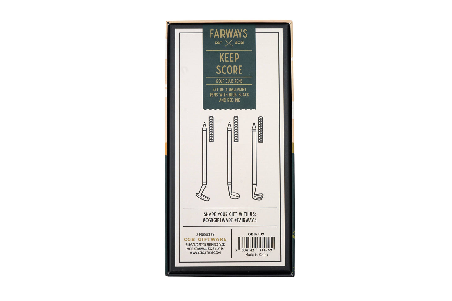 Fairways Golfing Goods Set Of 3 Golf Club Pens