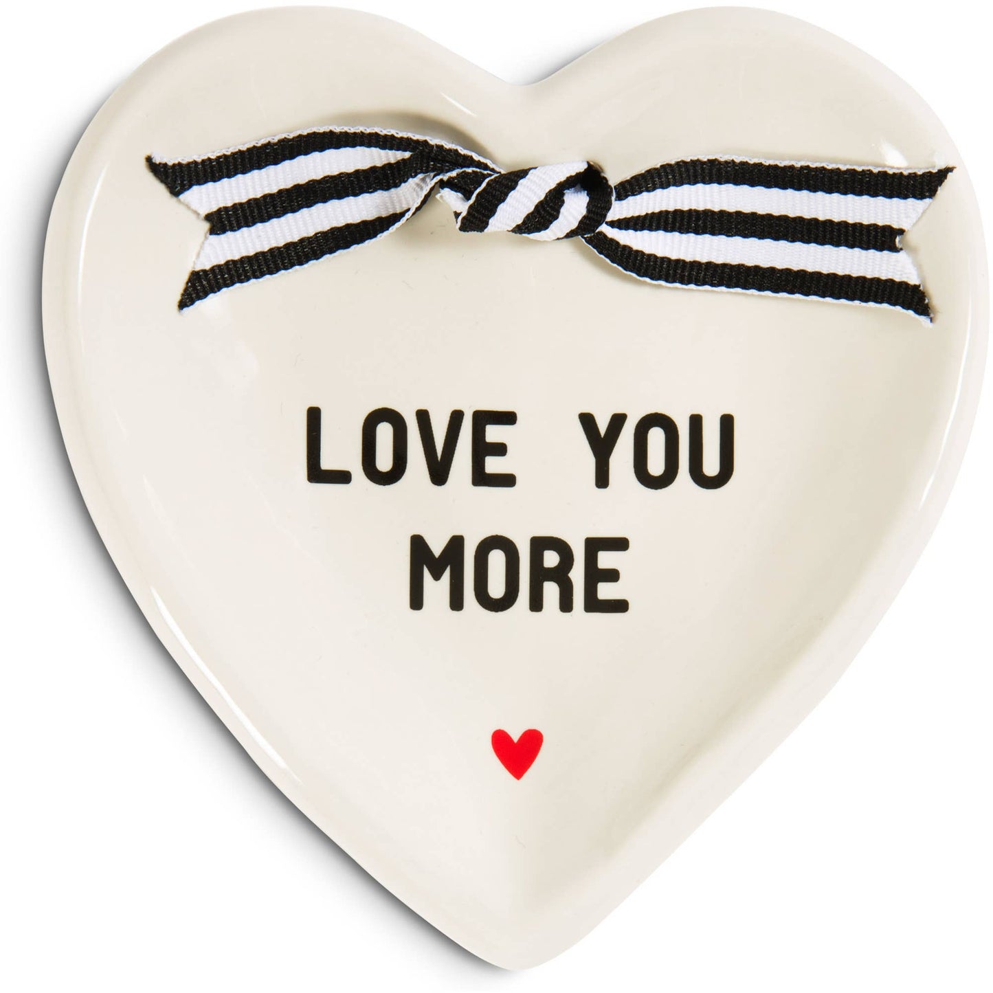 Love You More - 4.5" x 4.5" Heart-Shaped Keepsake Dish