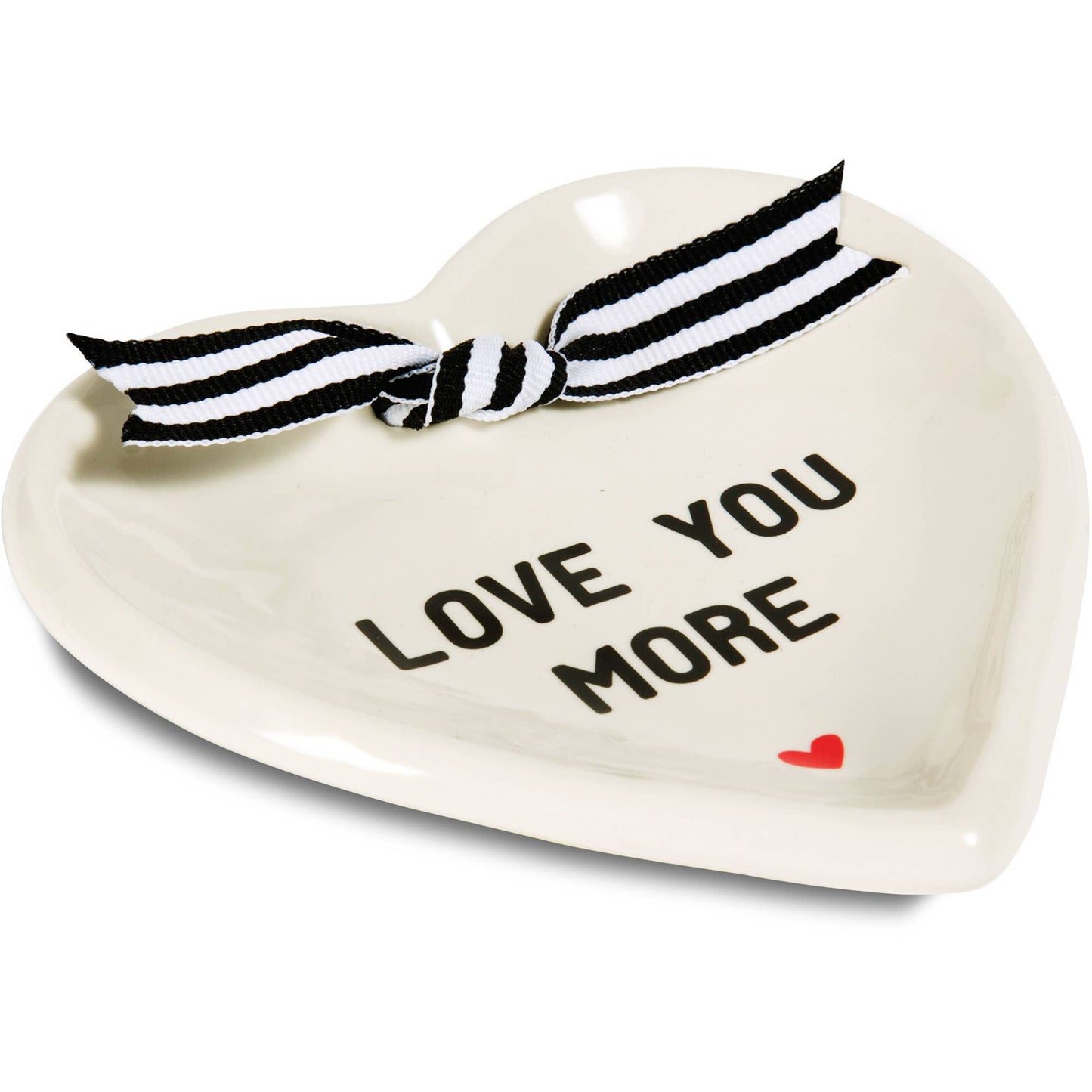 Love You More - 4.5" x 4.5" Heart-Shaped Keepsake Dish