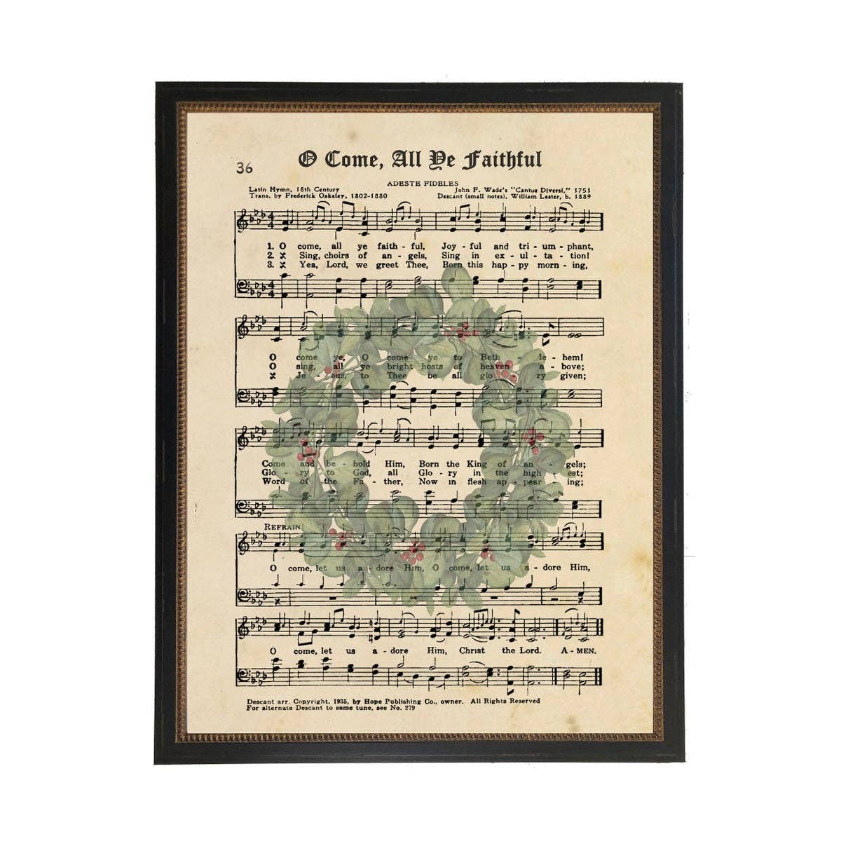 O Come, All Ye Faithful On Wreath