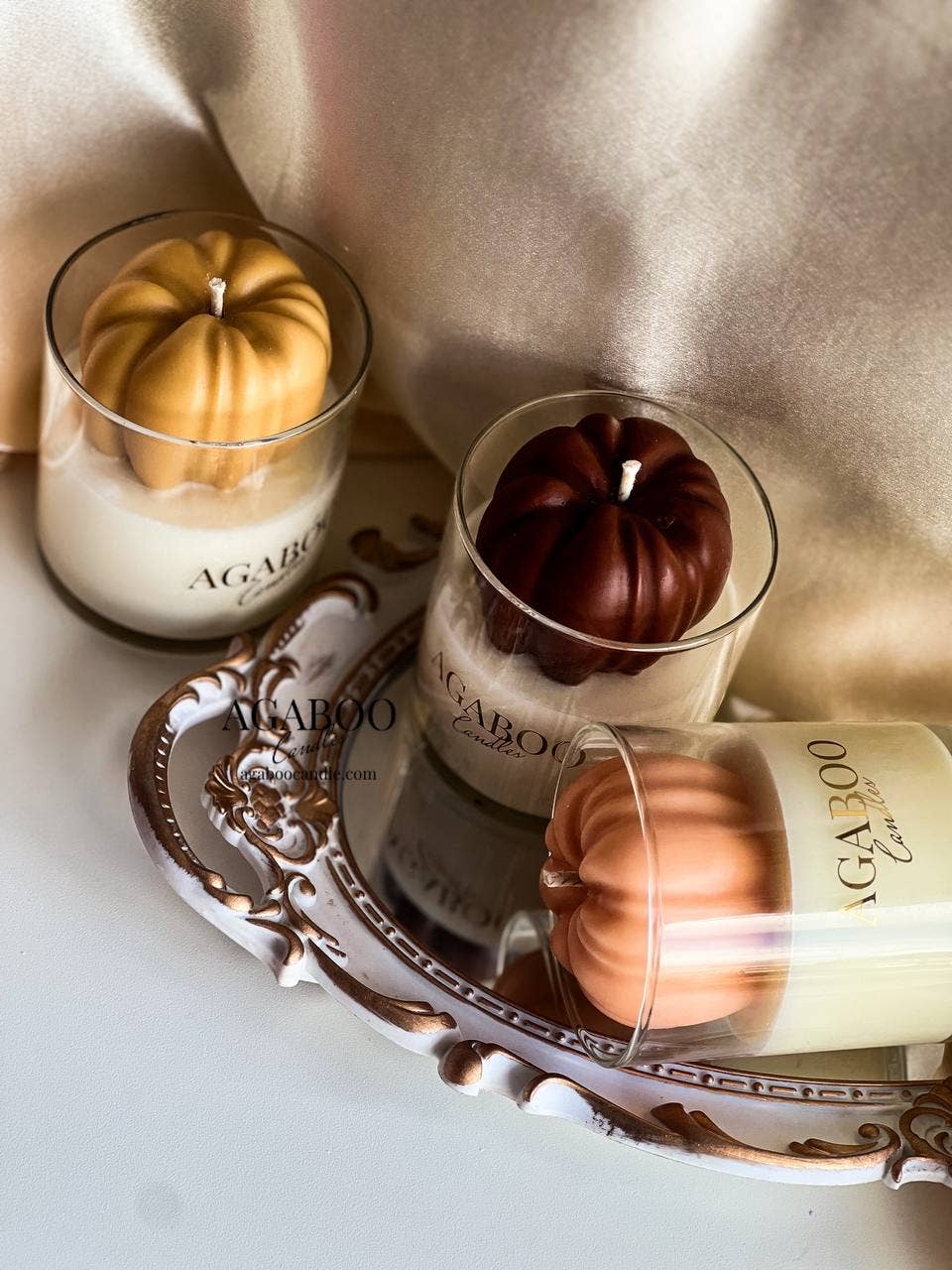 Halloween Candle 9 oz -Container Candle with Pumpkin 3.5x3in
