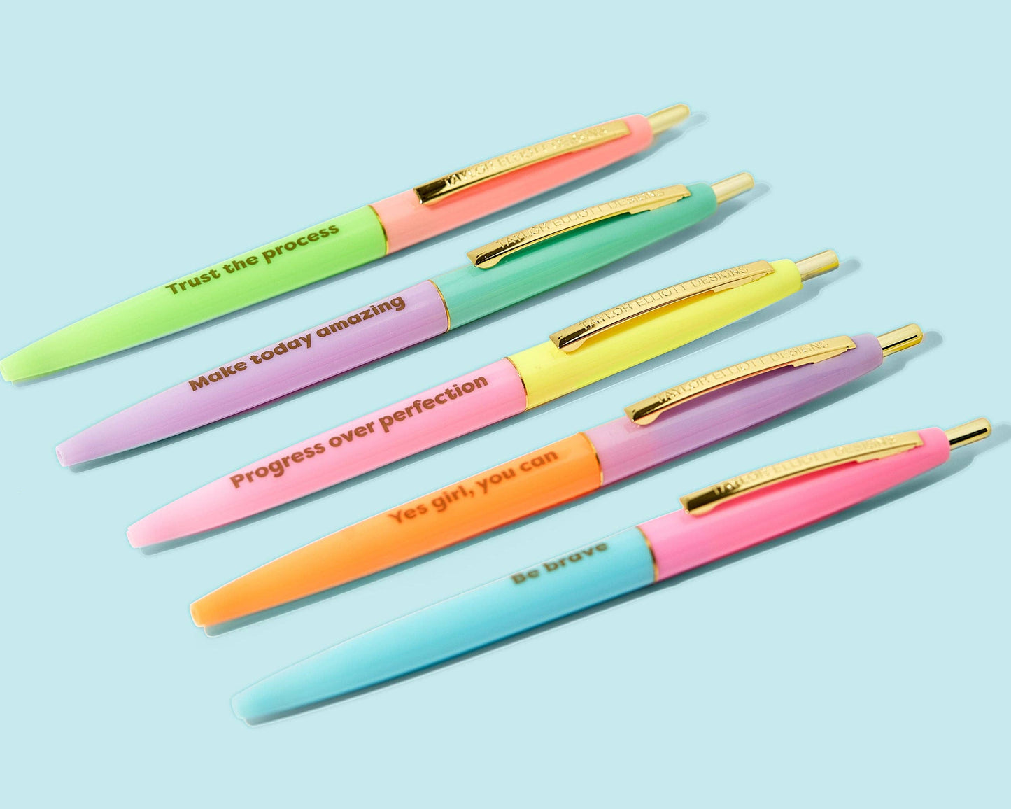 Taylor Elliott Designs - Pen Set - Motivational - Affirmations - 5 Piece Set
