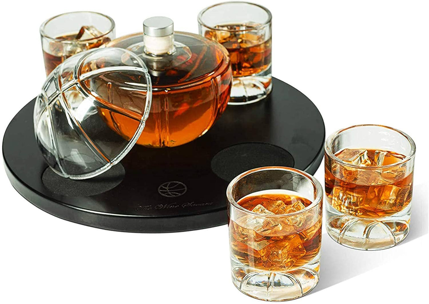 Basketball Decanter Set, Whiskey Scotch or Bourbon Decanter