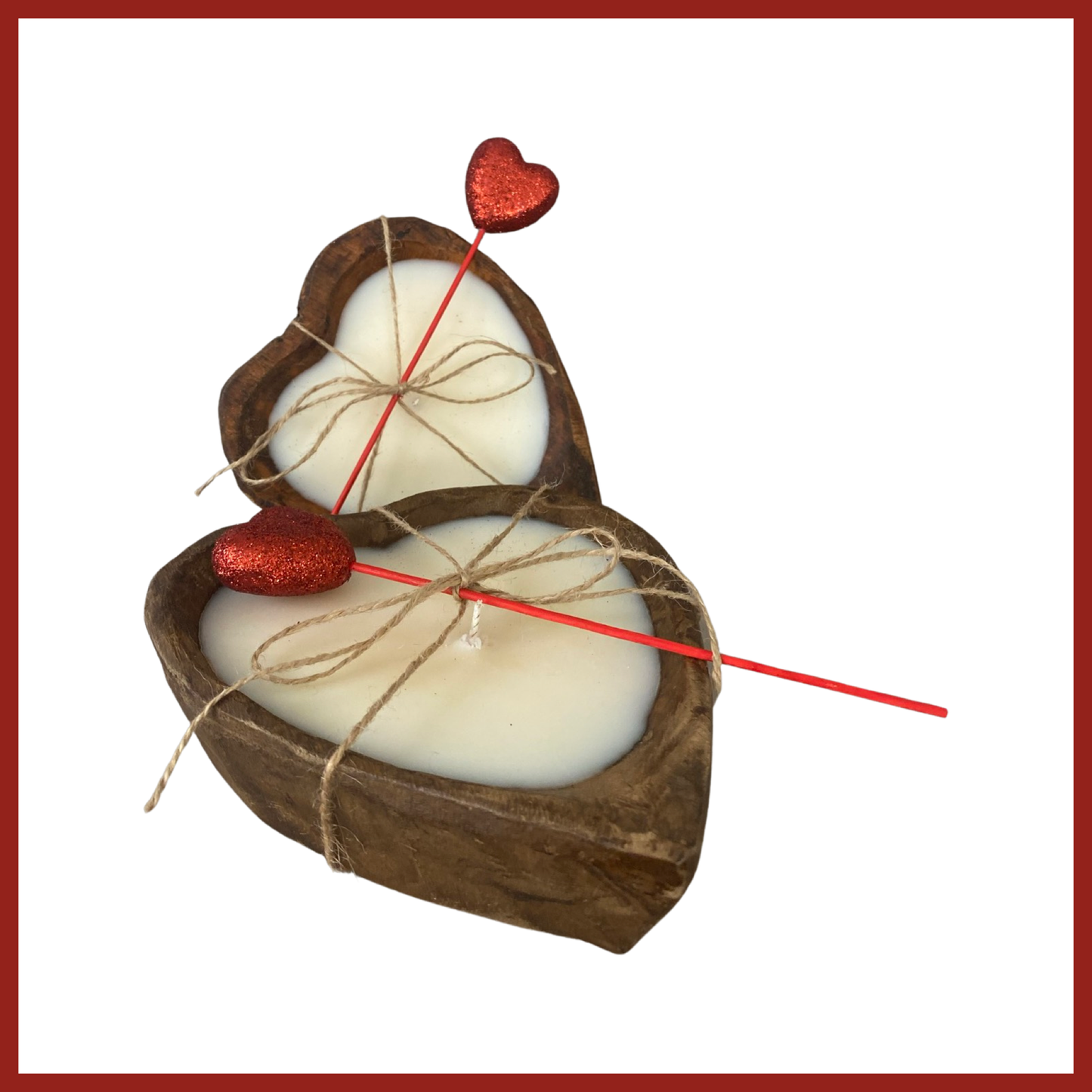 Valentine's Day Heart Shaped Dough Bowl Candle