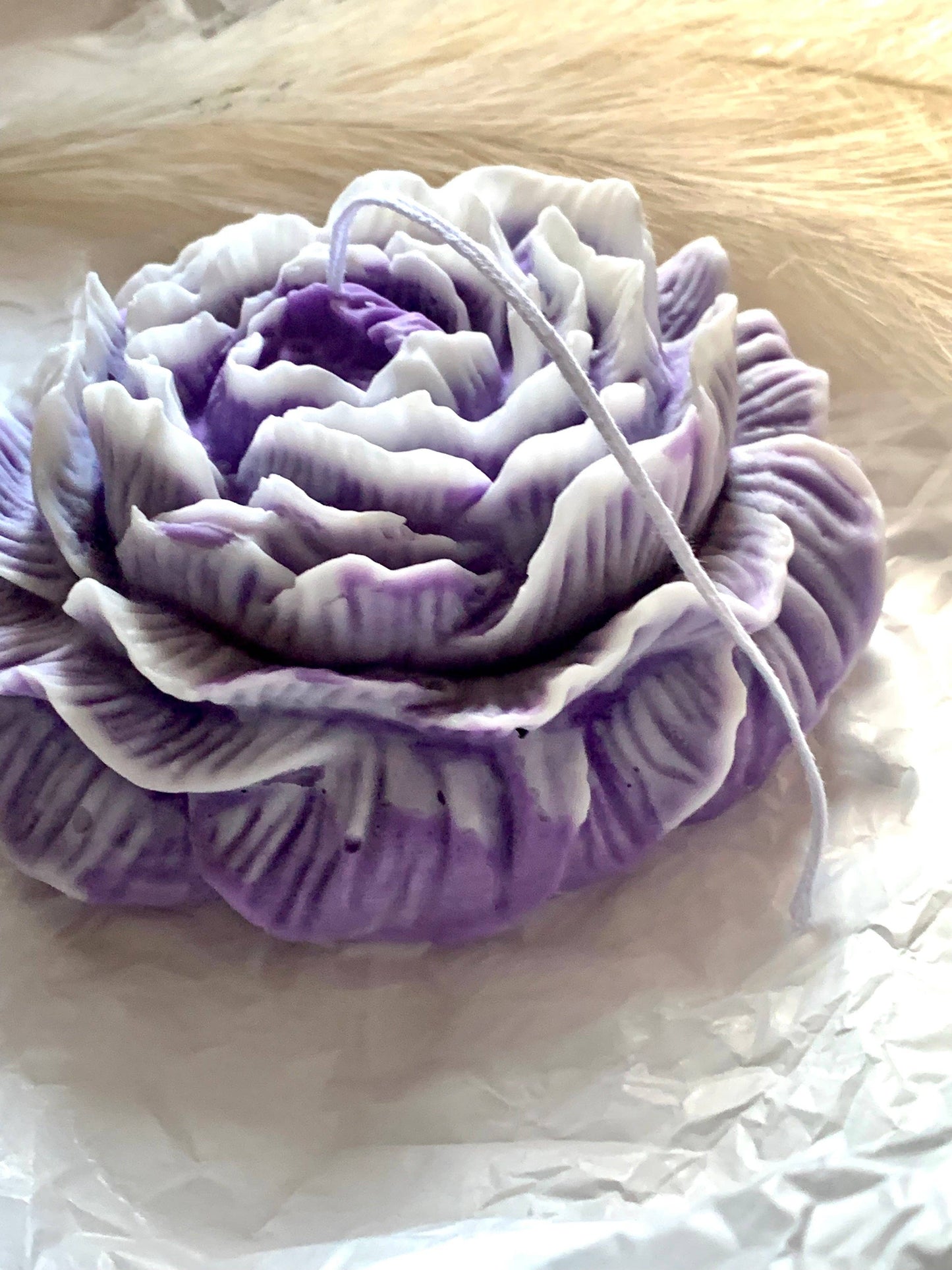 Large Peony Candle