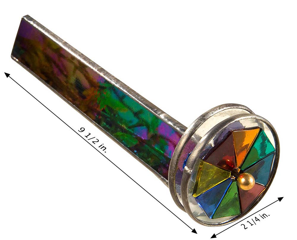 Kaleidoscope Stained Glass Black Iridescent Double