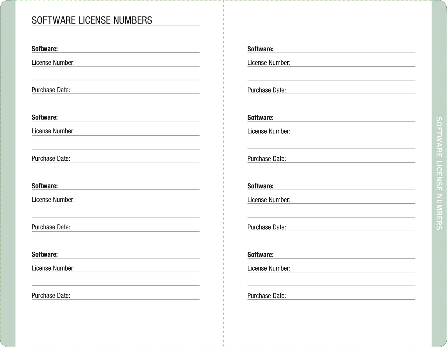 Eucalyptus Internet Address & Password Logbook