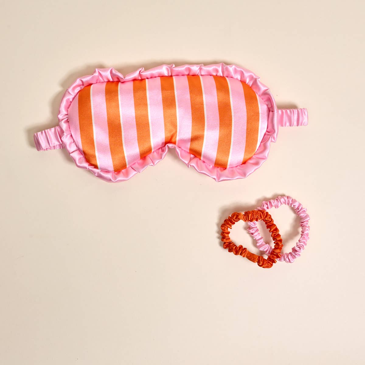Beauty Sleep Mask–Sicily Stripes Pink