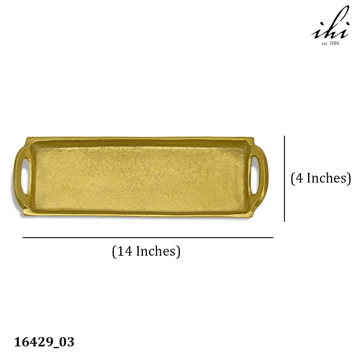GOLD RECT TRAY