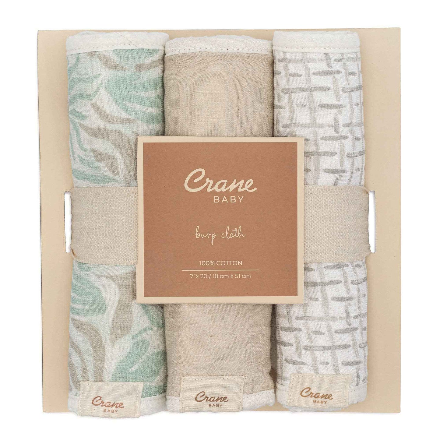 Crane Baby - Cove 3-pc. Baby Burp Cloth Set (Beach Life)