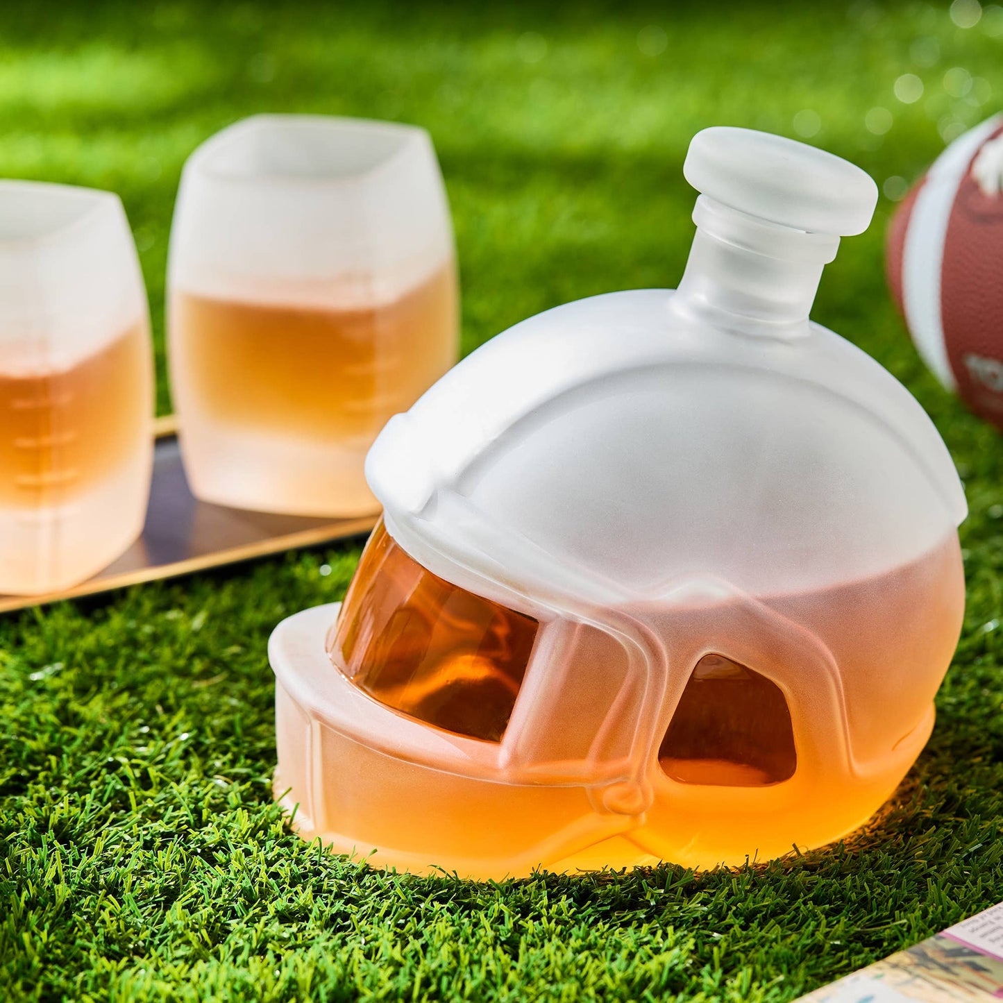 CRAFTGEN - Football Whiskey Decanter - Gifts for Him Husband Boyfriend