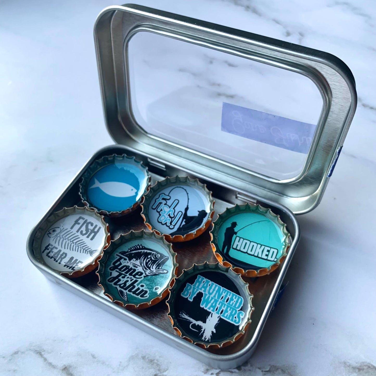 Fishing Magnets - Spring decor, Handmade & Eco-friendly