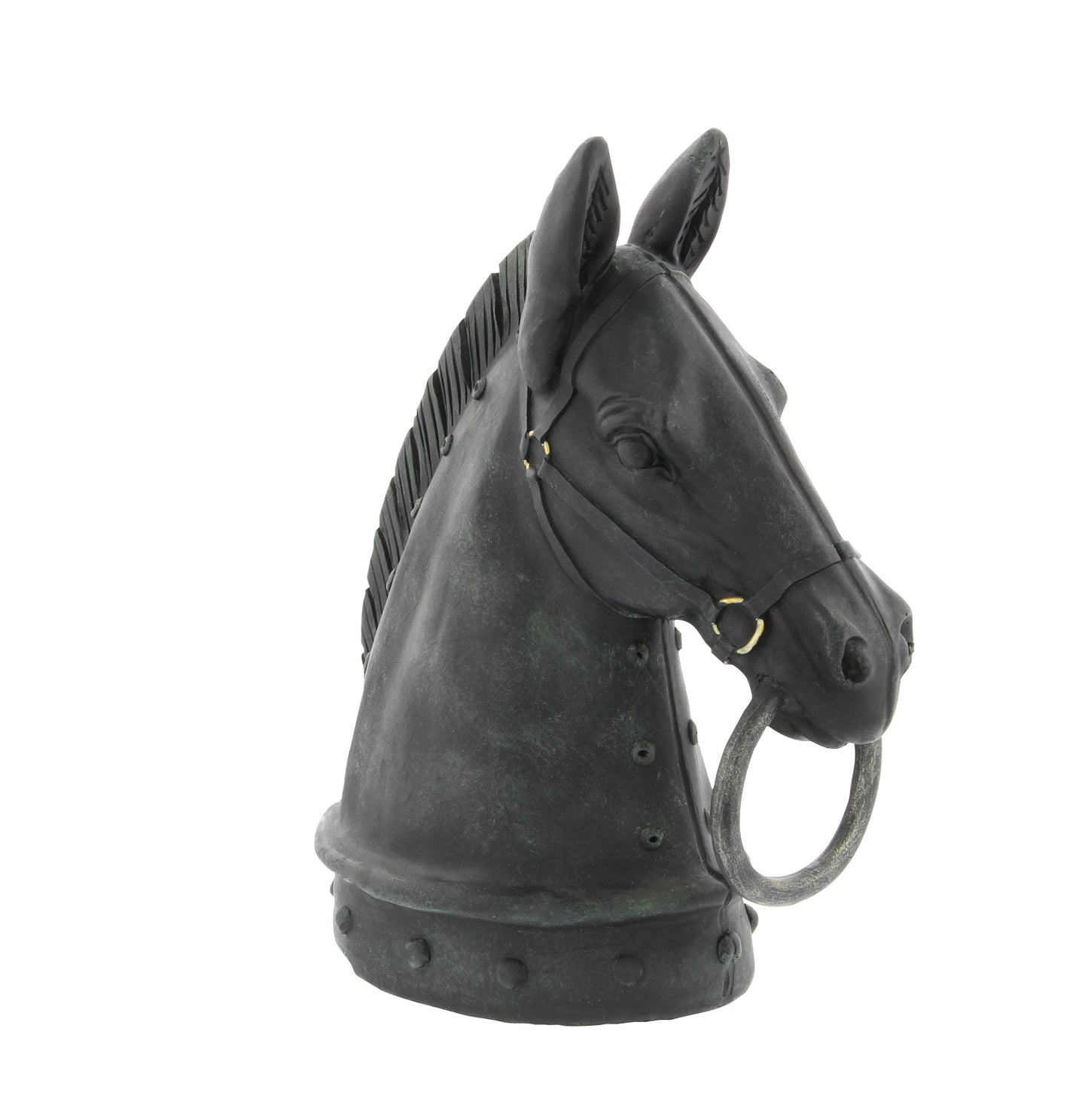 Traditional Black Polystone Sculpture