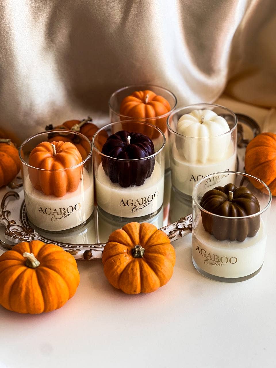 Halloween Candle 9 oz -Container Candle with Pumpkin 3.5x3in