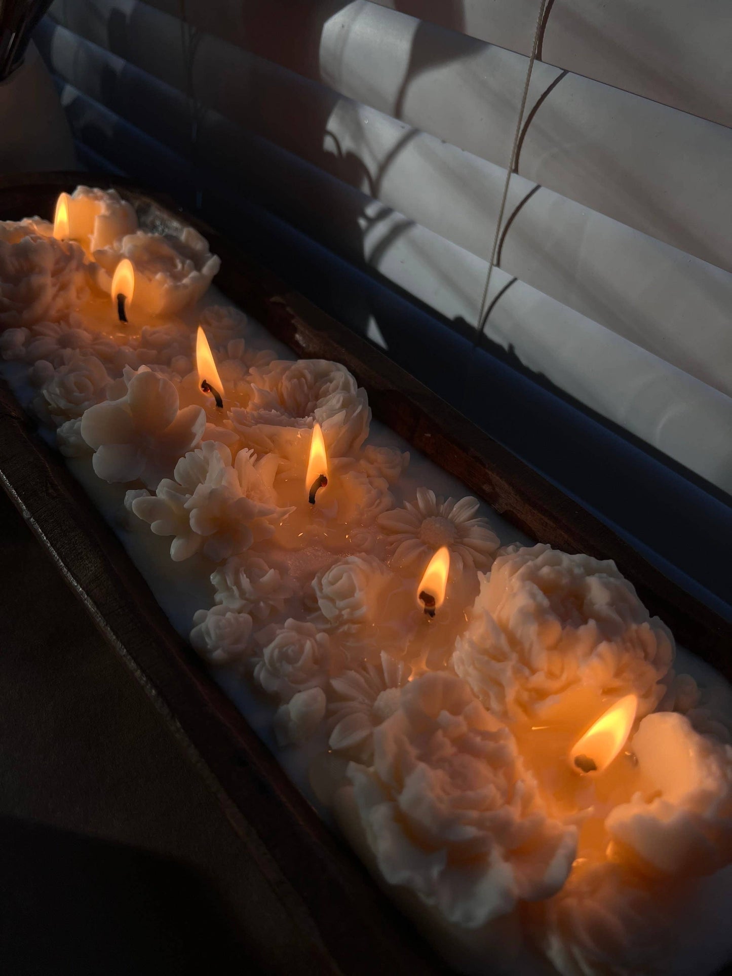 HUGE Flower Candle 28 oz -Dough Bowl Candle 19½" X 5½" X 2"