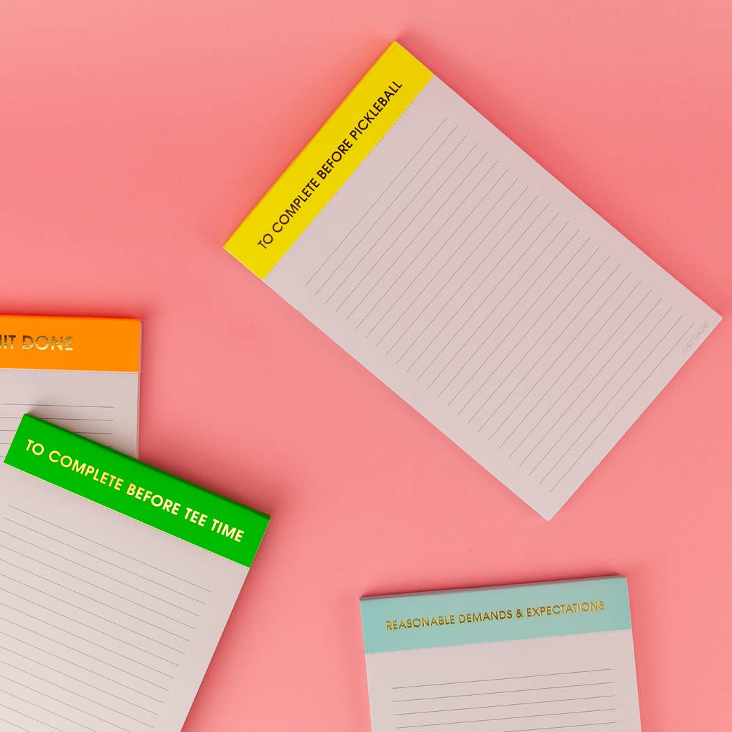 Chez Gagné - Reasonable Demands + Expectations - Lined Notepad - Light Blue - 65 perforated pages - 5x8