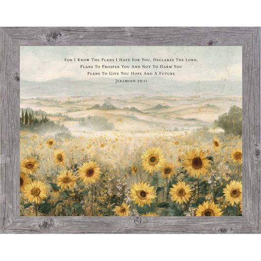 Sunflowers of Hope and a Future – Jeremiah 2911 Framed Art
