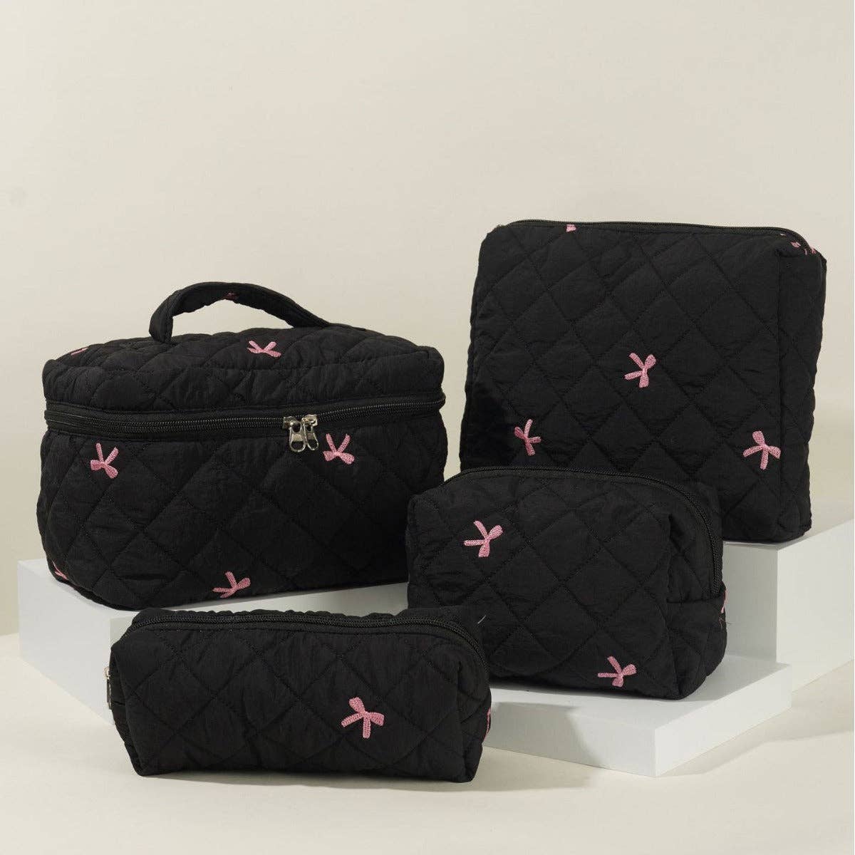 Bows Print Large Capacity Cosmetic Bag