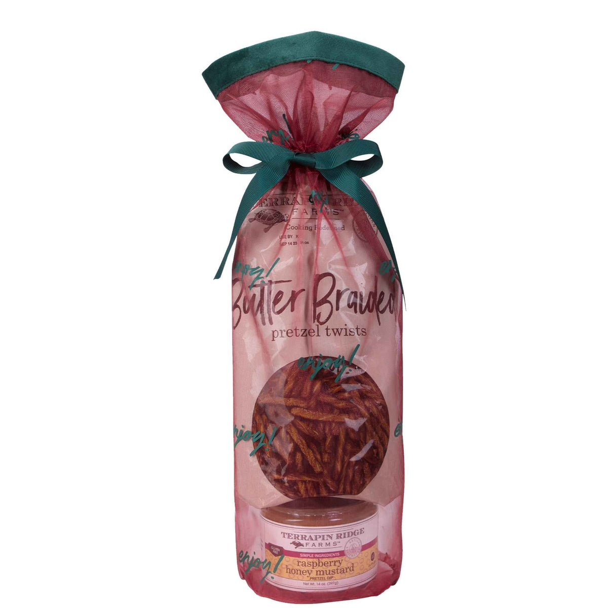 Raspberry Honey Mustard with Braided Pretzel Twists
