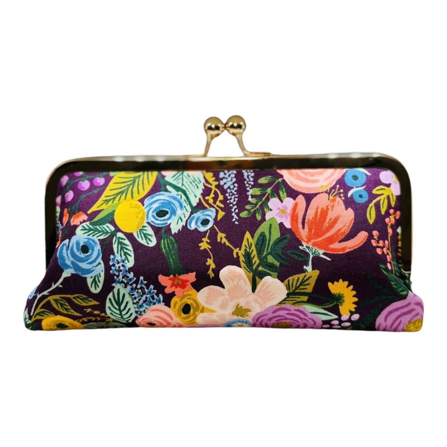 Cell Phone Clutch - Floral Plum