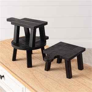 Mini Wood Risers, Black (Pk/03 Ast)