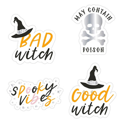 Calcomanías de vidrio reutilizables para Halloween