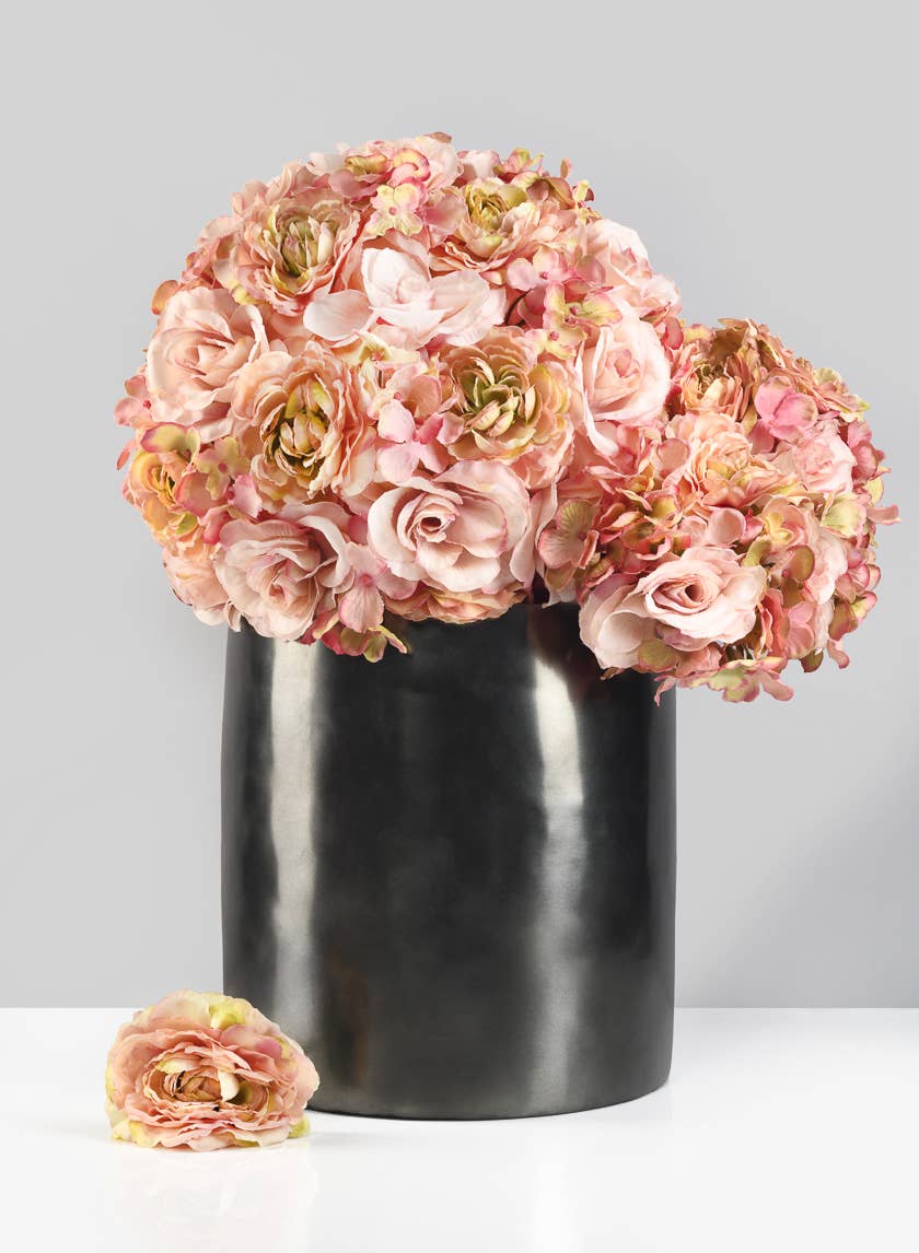 8 1/2in Nairobi Large Black Nickel Vase