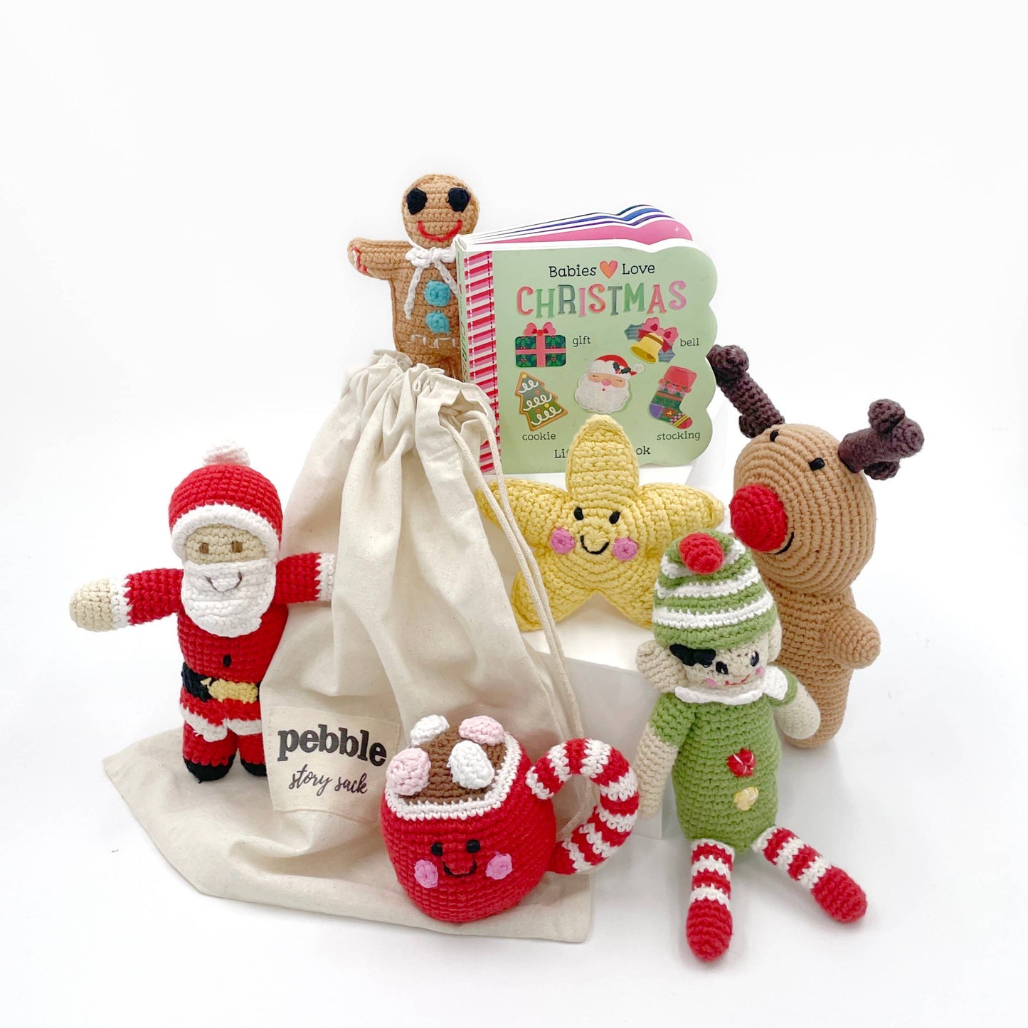 Pebble - Story Sack-Babies Love Christmas Book & Crochet Toy Gift Set