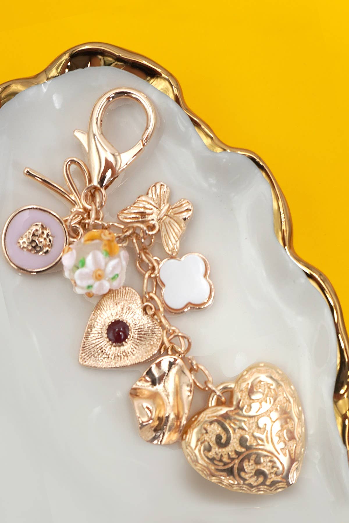 JOSSLYN by wall to wall - BAG KEY CHARM-HEART BOW BUTTERFLY CLOVER | 80K056