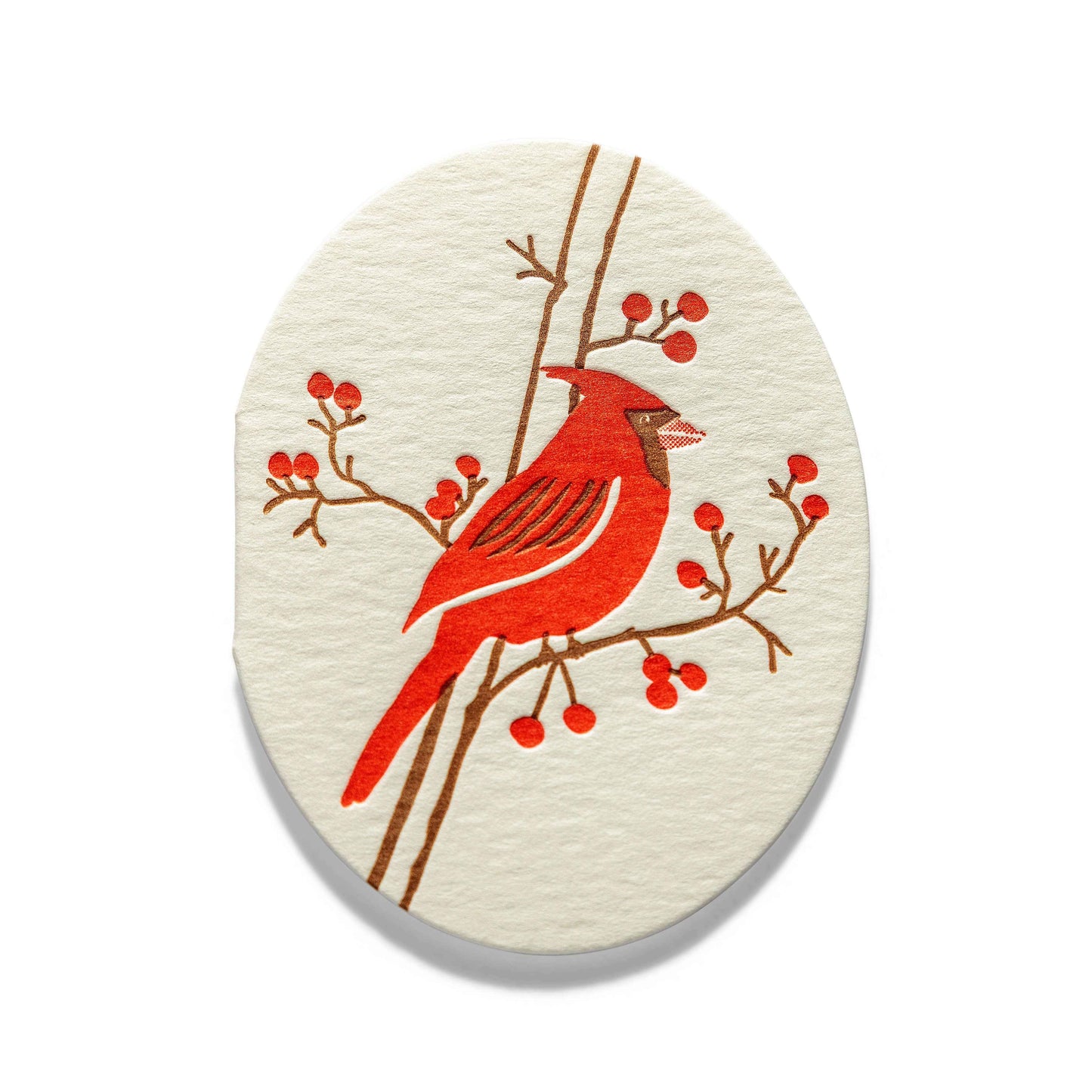 Mini Letterpress Enclosure Card | Cardinal