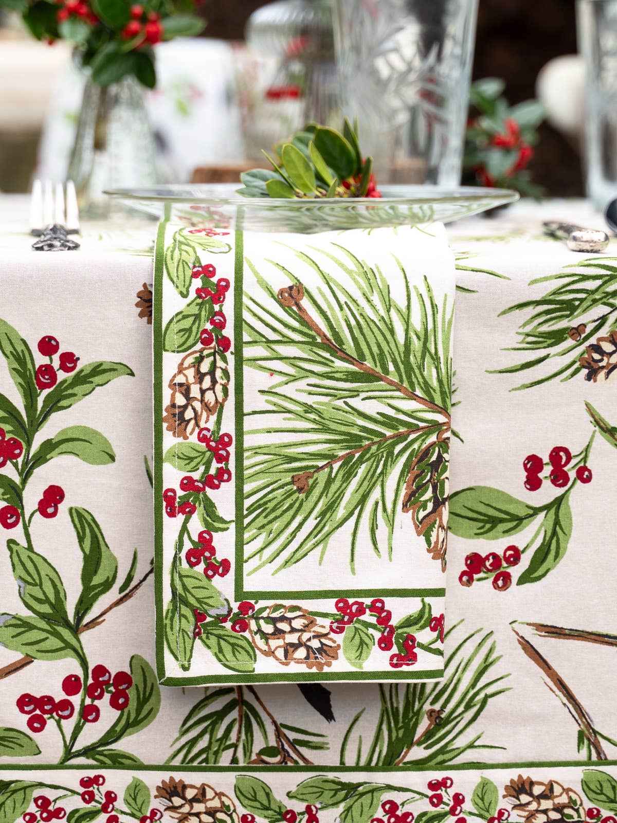 Chickadee Napkin Set of 4 - Ivory