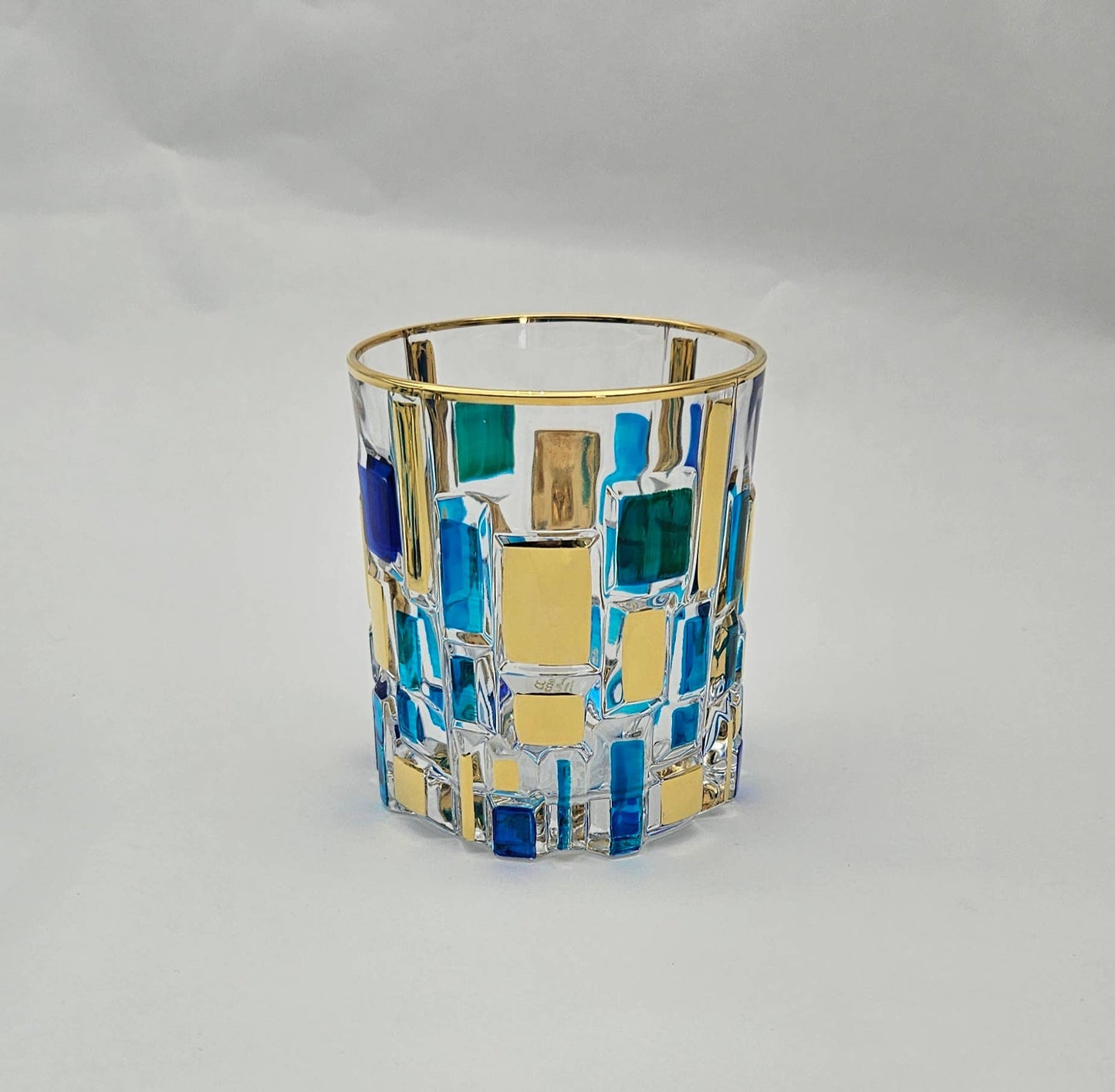 Etna Aqua Gold Rocks Cocktail Glass