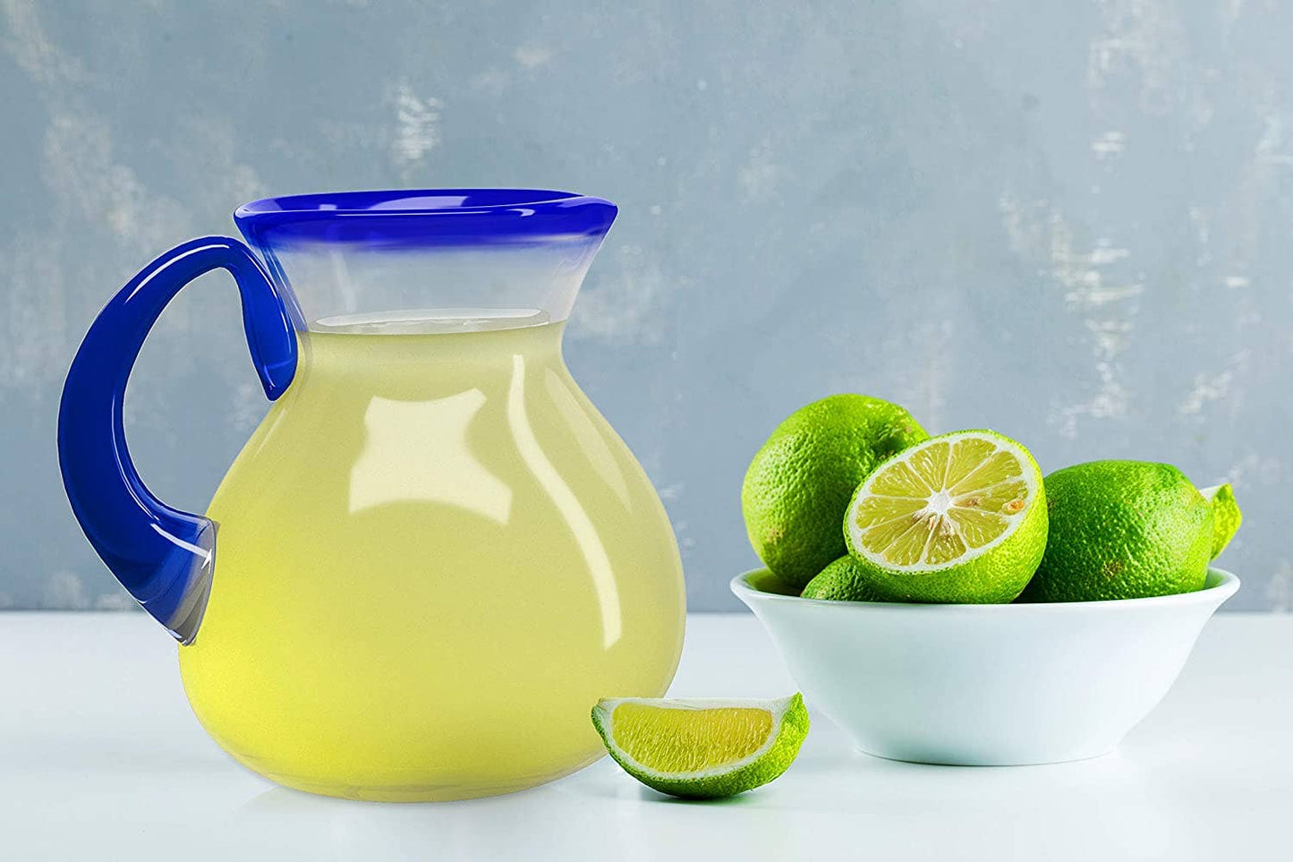 Hand Blown Mexican Drinking Glasses and Pitcher – Set of 6