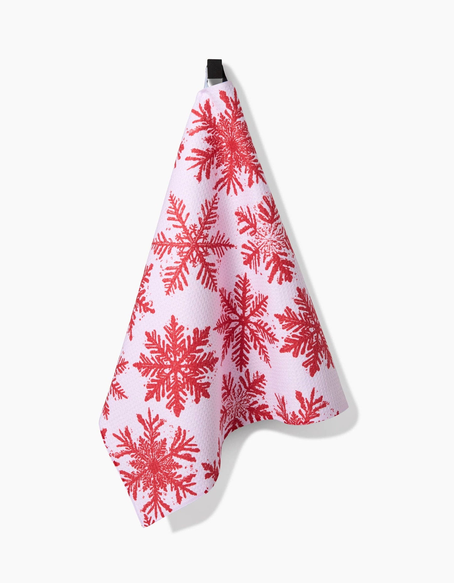 Geometry - Snowy Days Red Tea Towel
