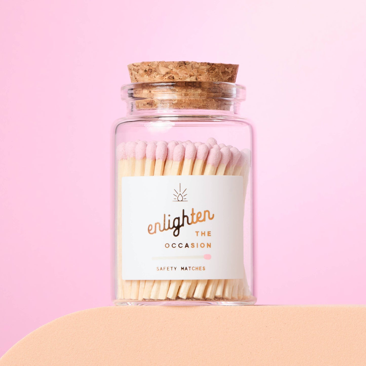 Lux Mini Match Corked Vial with Baby Pink Matchsticks