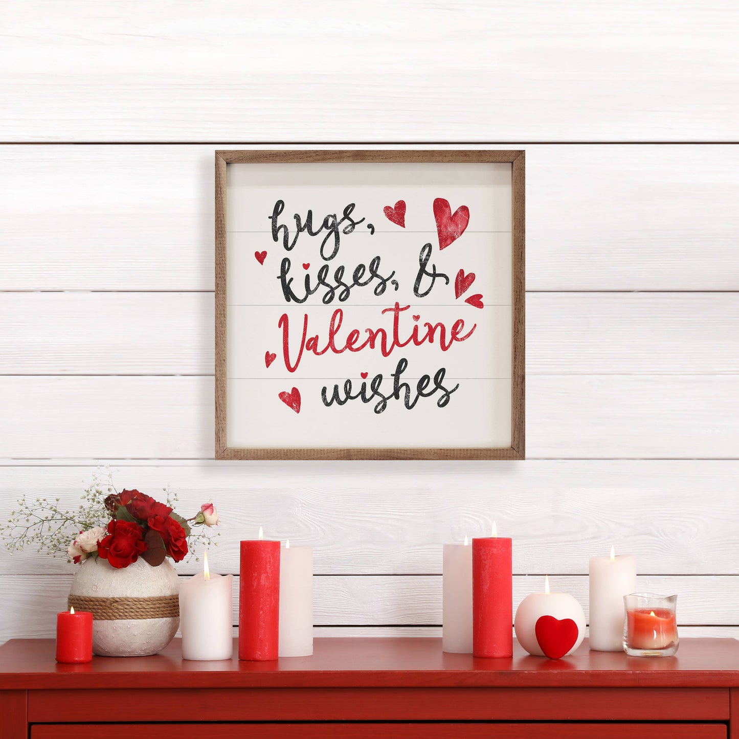 Kendrick Home - Hugs Kisses And Valentine Wishes White