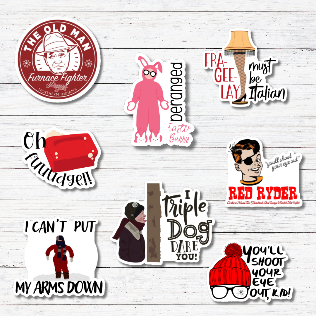 Oily Graphic Creations - Shoot Your Eye- A Christmas Story Sticker/Magnet