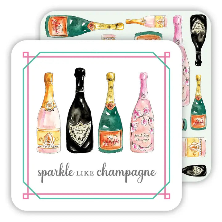 Posavasos de papel con brillo como el champán