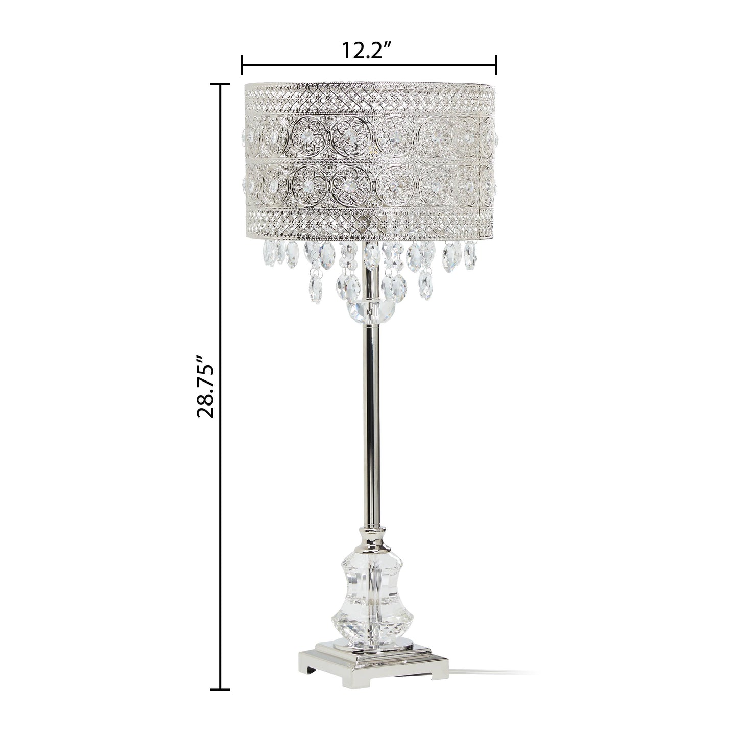 28.75"H Harley Polished Nickel Buffet Table Lamp