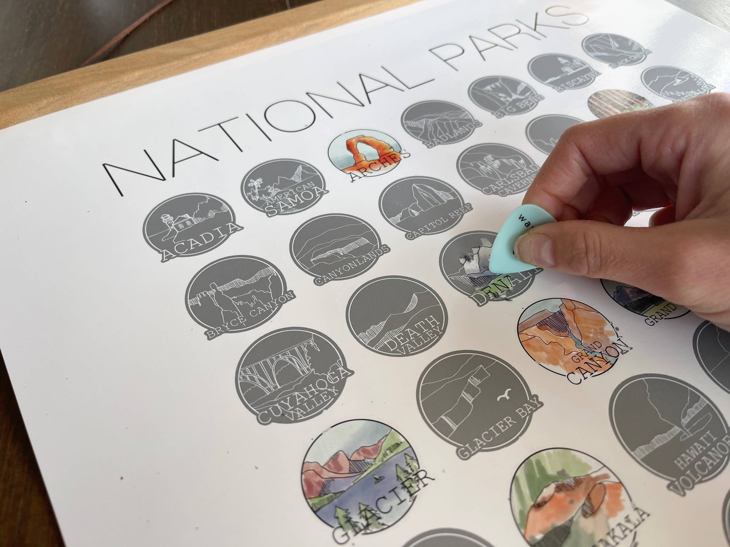 63 National Parks Scratch Off Bucket List