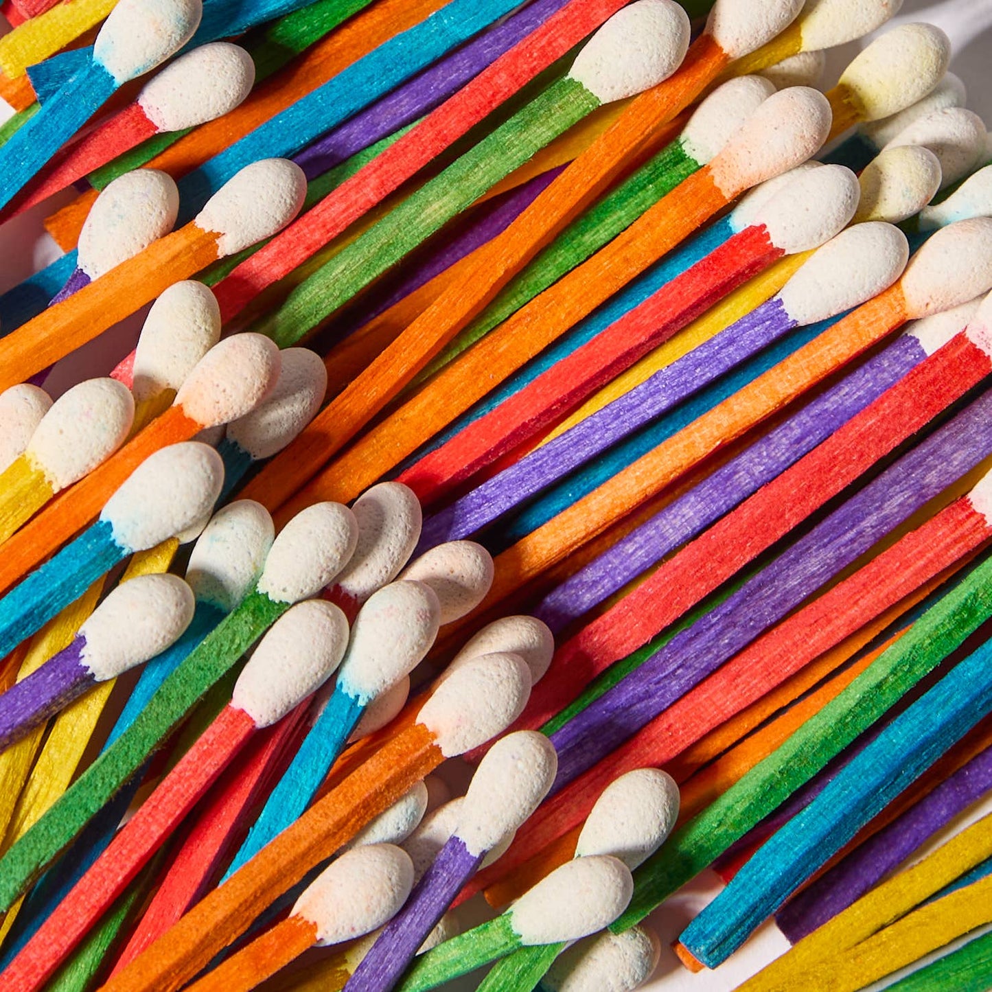 Rainbow Stick Matches in Medium Corked Vial
