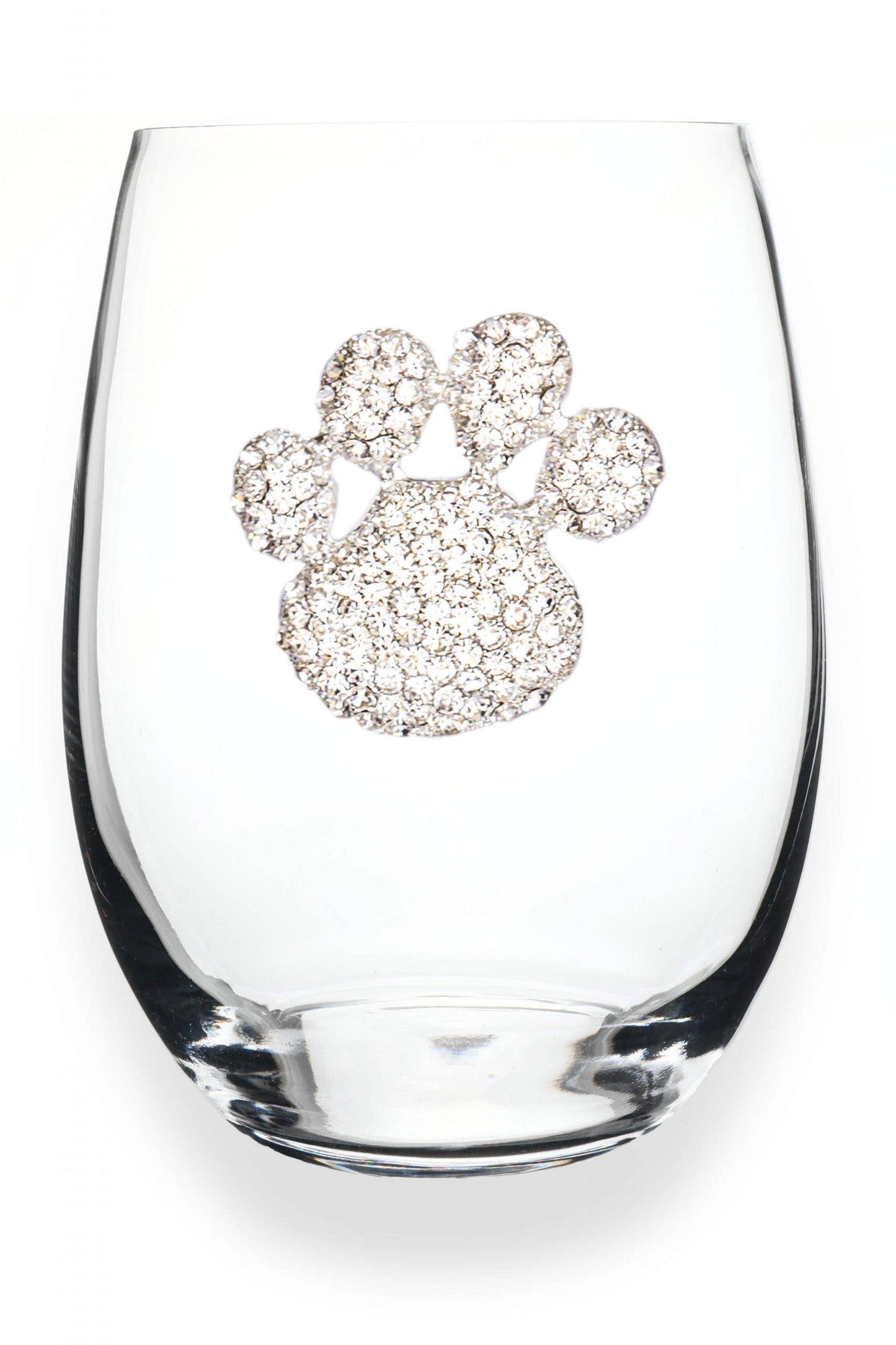 Paw Print Jewel Wine Glass