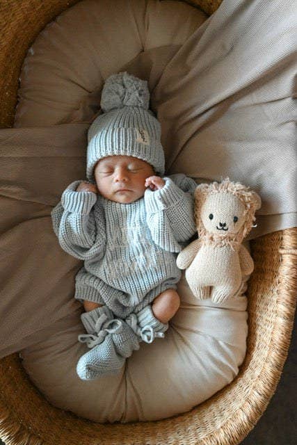 'Little Brother' Announcement Romper | Sky