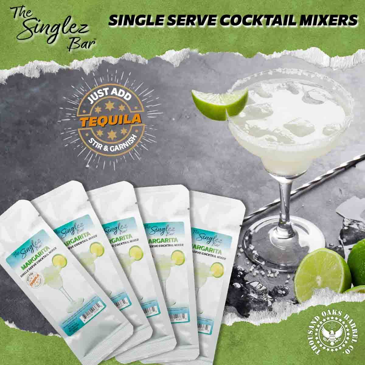 ThousandOaksBarrelCo. - Singlez Bar Margarita- 5-Pack Single Serve Mixers
